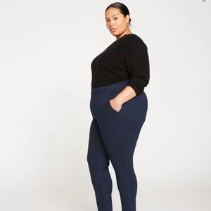 NWT Universal Standard Moro Pocket Navy Ponte Ankle Zipper Pants Medium